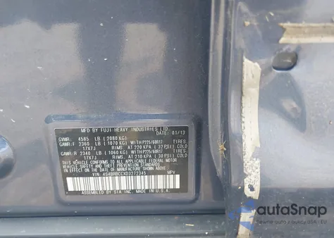 2013 Subaru Outback 2.5I Premium из США, поврежденный, VIN 4S4BRBCCXD3272345